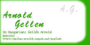arnold gellen business card